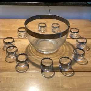 Mid Century Modern Punch Bowl Set